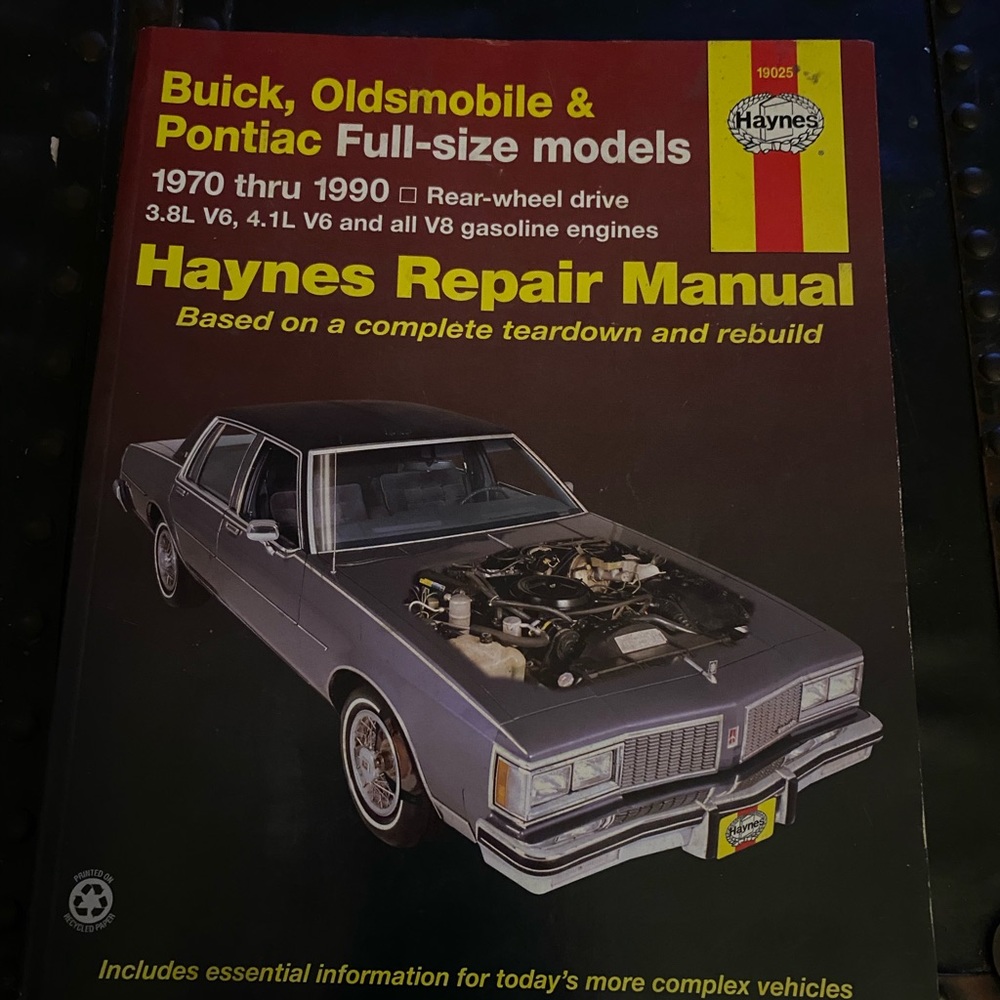 Haynes Buick, Oldsmobile, Pontiac 1970-1990 automotive repair manual 19025